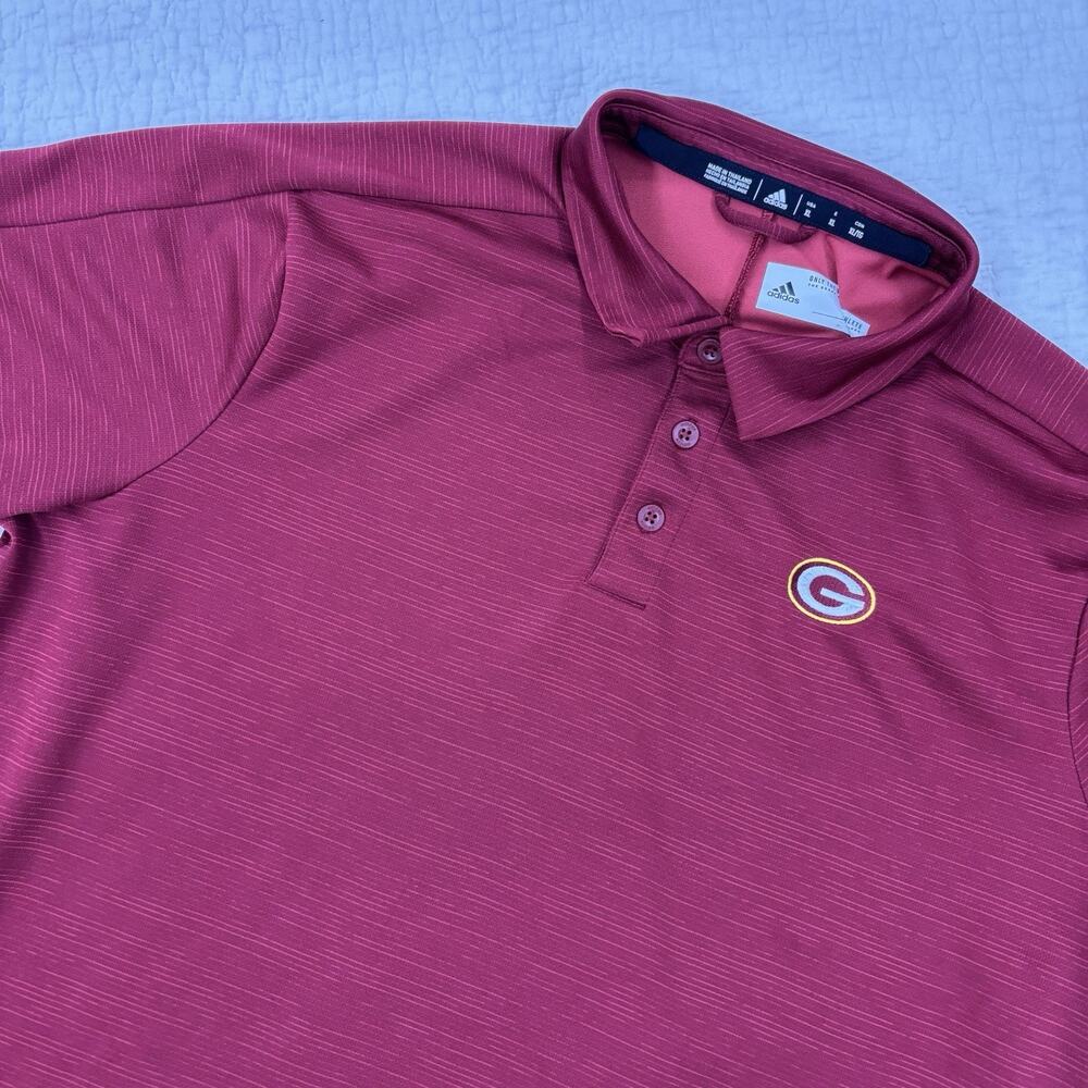Adidas Georgia Bulldogs Performance Polo Shirt Men XL Red Logo Football Golf